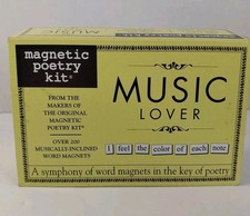 Magnetic Poetry Kit Music Lover Over 200 Magnetized Words  Fragments New Sealed
