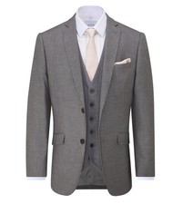 Skopes Men's Tailored Fit Harcourt Suit Jacket in Silver Size 34 - 62