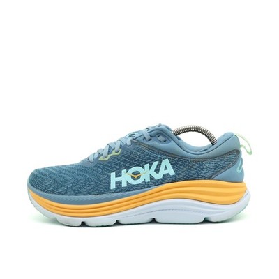 Hoka One Herren Gaviota 5 Sneaker Blau/Gelb Mesh Low-Top Laufschuh EU 40 2/3