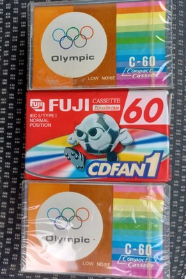 3x Musikkassette 1x Fuji CDFAN 60, 2x Olympic C-60 Cassette Tapes OVP SEALED