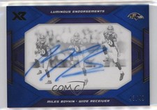 2019 Panini XR Luminous Endorsements Blue 43/49 Miles Boykin #LE-MB Auto r7d