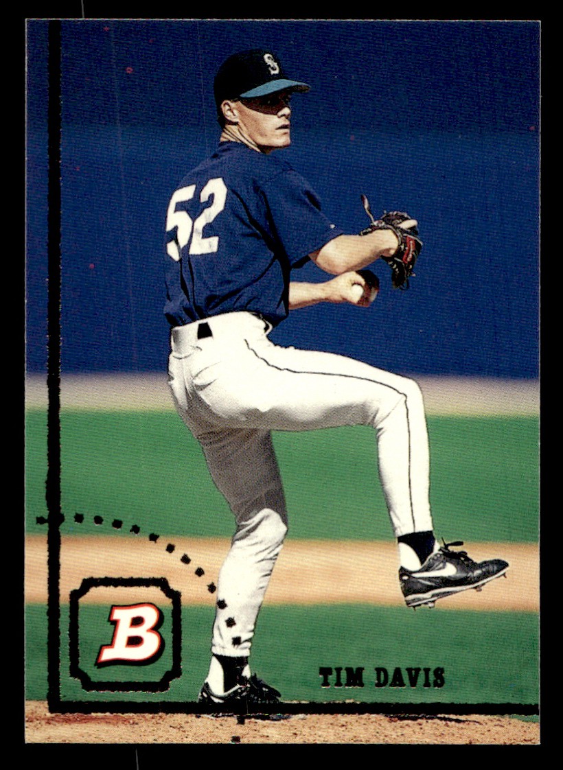 1995 Tim Davis Seattle Mariners Baseball Sports Card Raw Trading Card