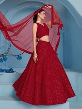 Sequin Lehenga Choli for Bridesmaid  Wedding Guest  Indian Wedding Wear USA