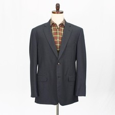 Brooks Brothers 42L Gray Sport Coat Blazer Jacket Solid 2-Button Wool
