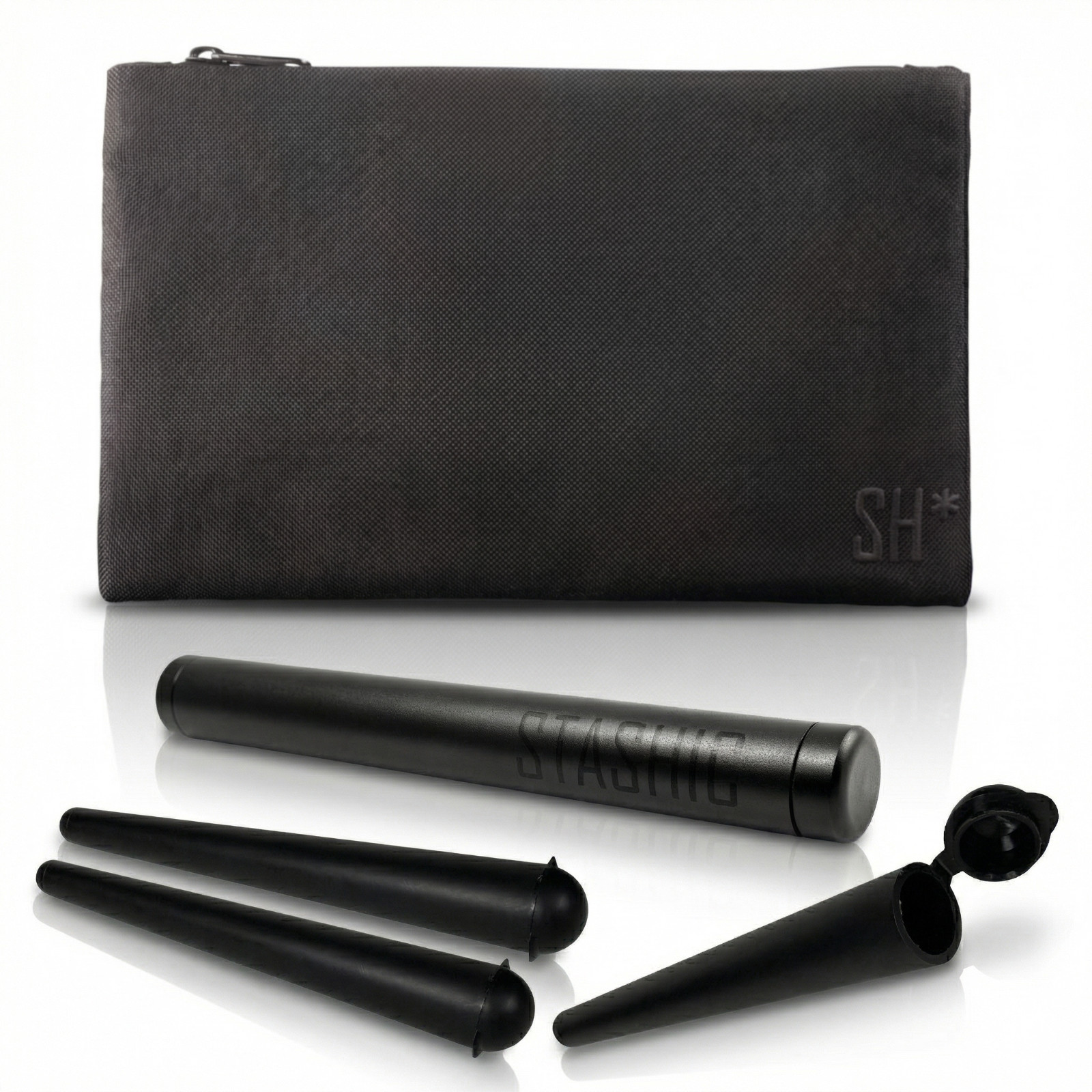 STASHIC Smell Proof Bag - Pouch - Stash Bag - XL Metal Tube - 3 Plastic Tube SH*