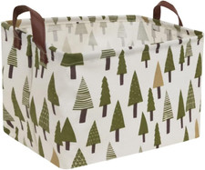 Rectangular Canvas Storage Bins,Waterproof Storage Basket,Collapsible Tree Organ