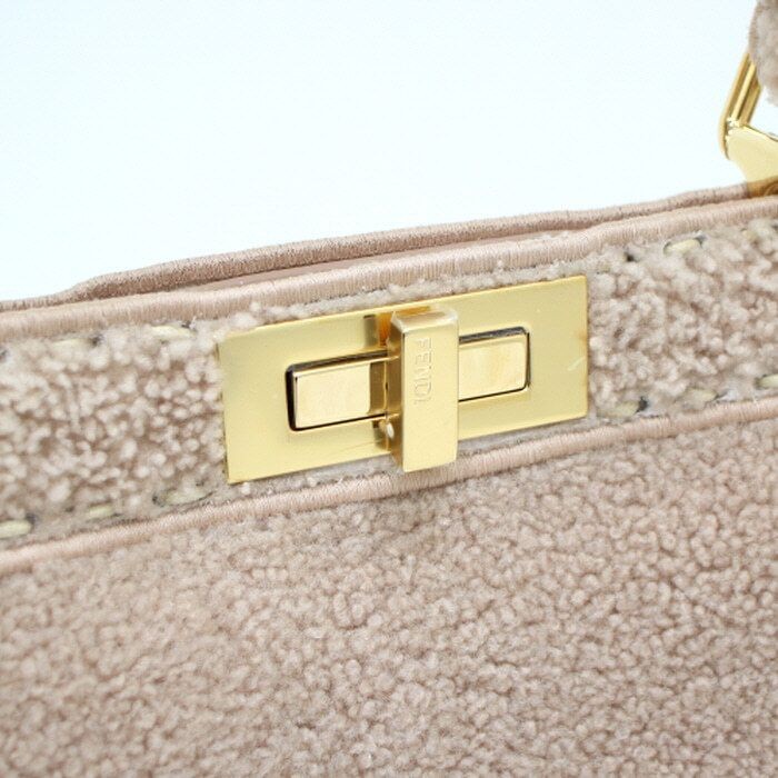 Fendi SHEEP Shearling Peekaboo I SEE YOU Medium Tote and Shoulder Bag 152894031 image 4