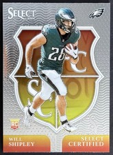 2024 Panini Football Select Will Shipley Select Certified Rookies #20 RC