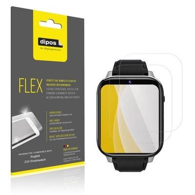 2x 3D Full Cover Schutzfolie für Rogbid Z10 Smartwatch Panzerfolie Anti-Shock