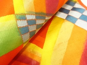 7593004: JAPANESE KIMONO JAPANESE NAGOYA OBI / WOVEN ABSTRACT
