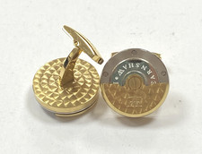 SALE Thomas Earnshaw Gold Gear Cufflinks Accessory men goldtone silvertone  1805