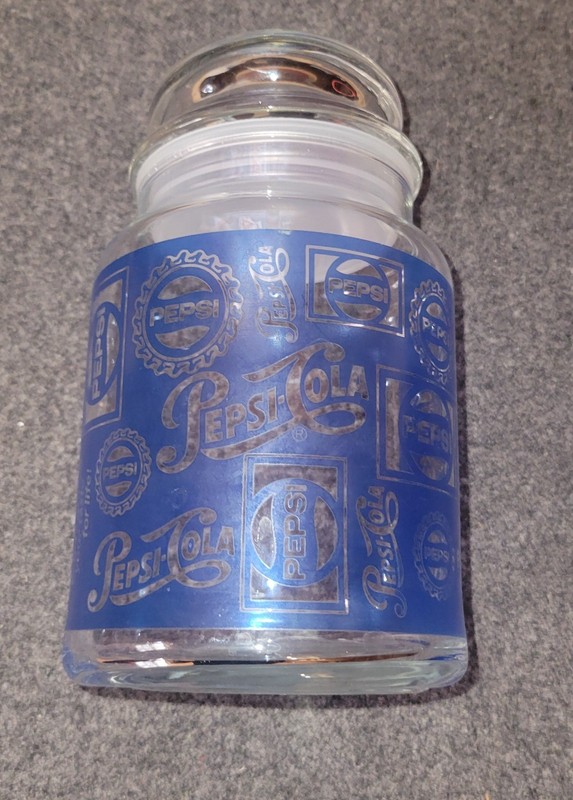 Vintage Pepsi Logo "Candy Jar" with  Lid
