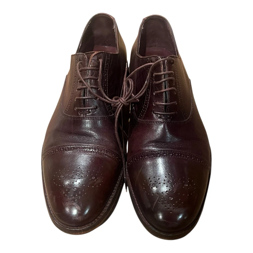 Vestido Oxford Paul Smith Cuero Marrón Oscuro Hecho en Italia Zapatos Talla 8 Foto 3 de 4