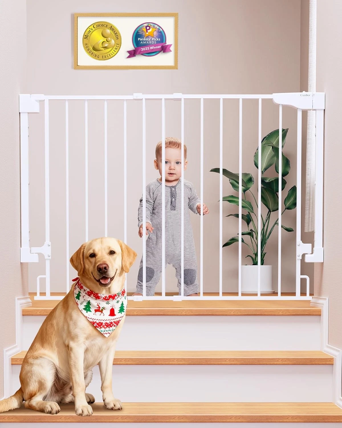Cumbor 29.2–43" Baby Gate for Stairs, Hardware Mounted (Drill #R017
Opens in a new window or tab