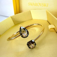 Swarovski bangle Numina Size Small Bracelet Grey 18kt Gold plated new
