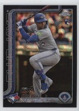 2025 Topps Chrome Logofractor Edition Black Refractor 2/10 Orelvis Martinez z1v