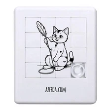 'Cat Playing With A Feather Toy' Sliding Puzzle (PZ00028457)