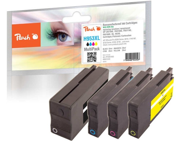 Peach PI300-932 Peach Patrone Hp Nr.953Xl Multipack Rem,Oem,Kom-image