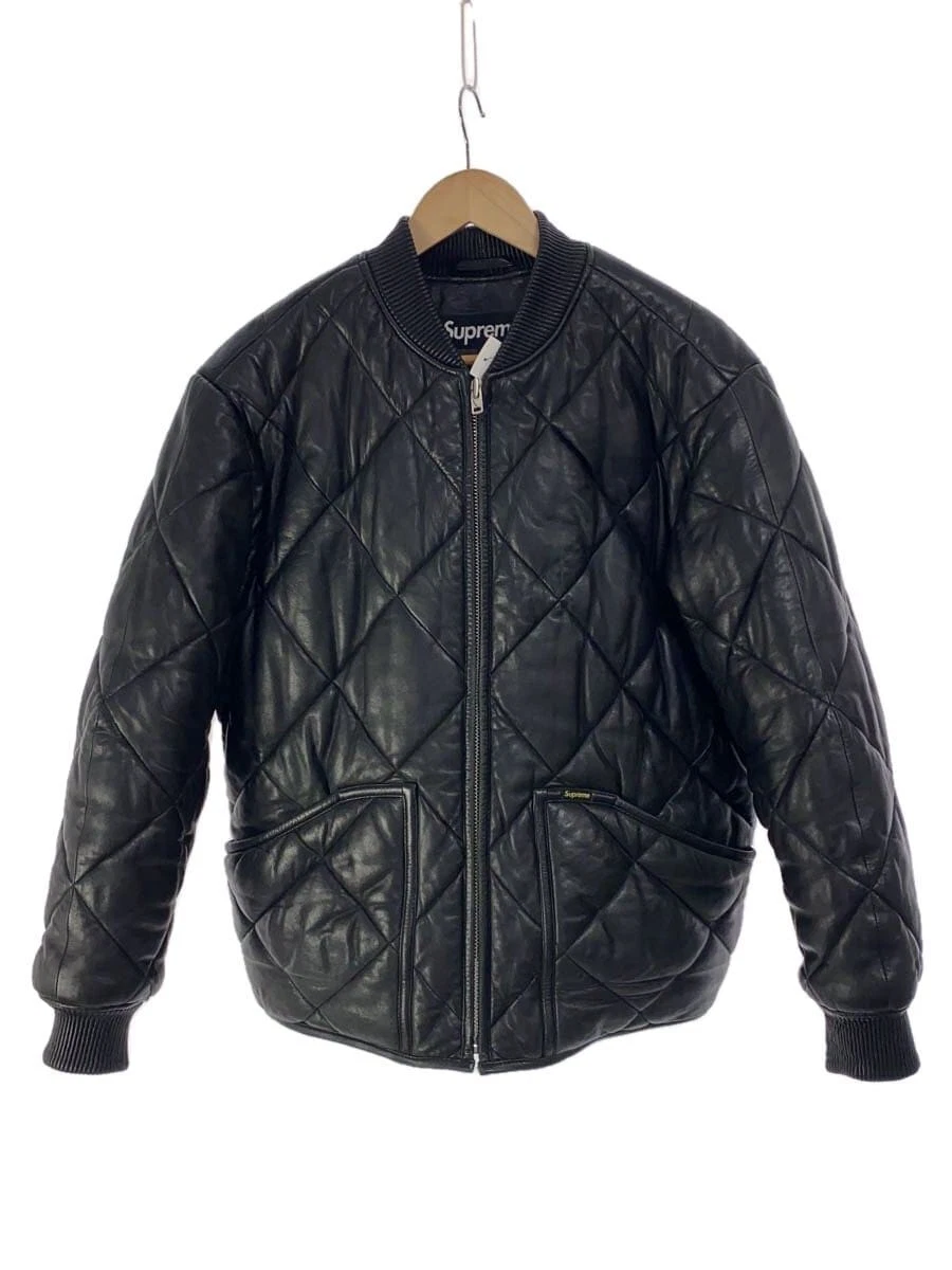 Veste de travail en cuir matelassé Supreme noir S occasion