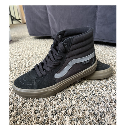 VANS Sk8-Hi Black High Sneakers w/ PopCush Insole - M/Youth 5 - Women s 6.5