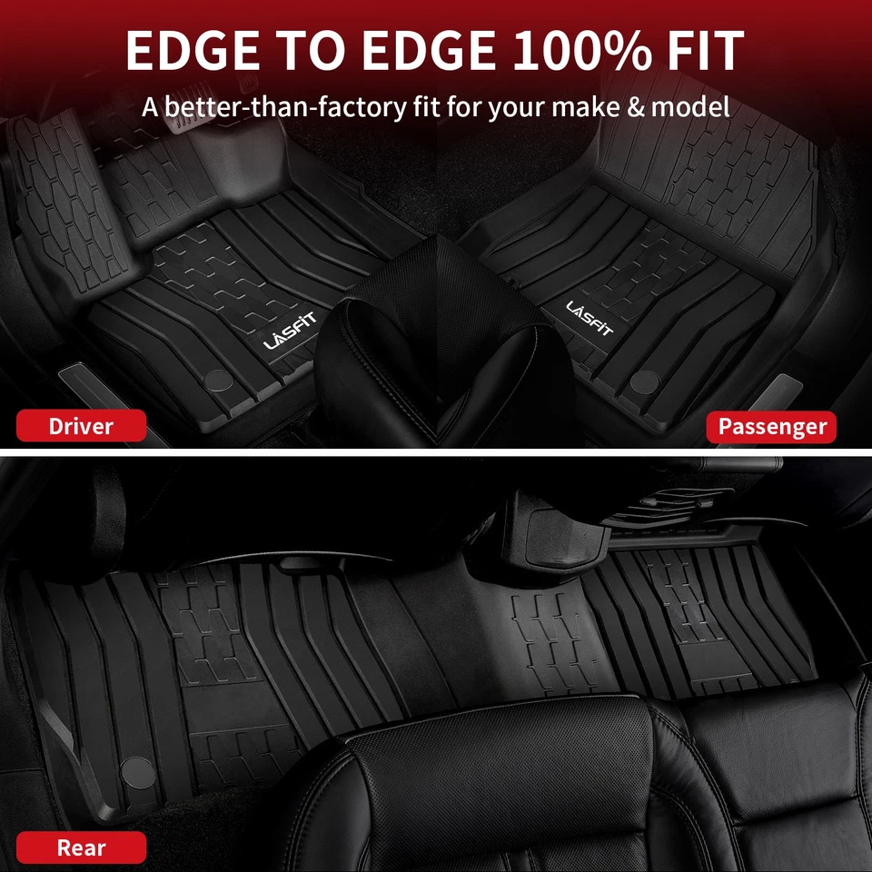 Floor Mats for Lincoln Continental 2017-2020 Custom TPE Waterproof 1st & 2nd Row Foto 2 de 4