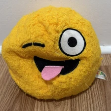 Kipp Brothers Yellow Smiley Face Emoji 8” Plush