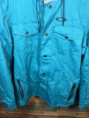 Oakley Biozone 10k Jacket FN Dry Size Medium Teal Colored Hooded