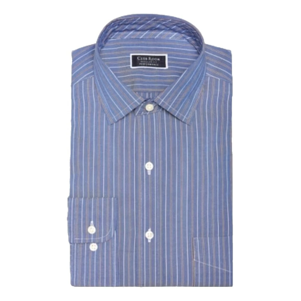 Club Room Rayas 100% Algodón Camisas de vestir para hombres
