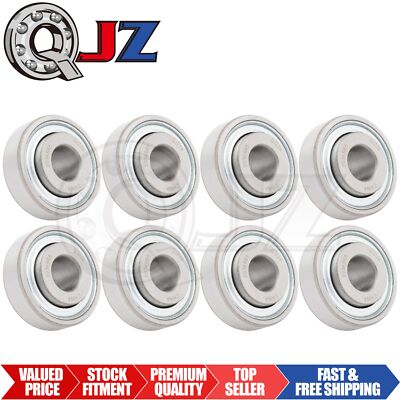 [Qty.8] 203KRR5 Agricultural Felt-Seal Bearing [0.515'' Bore x 40mm OD x 12mm W]