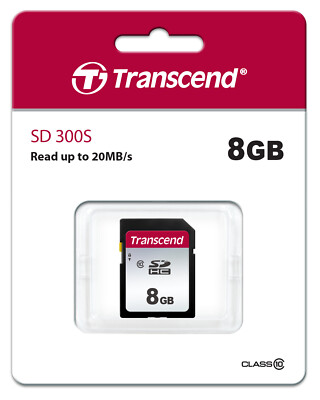 Transcend SDHC Karte 8GB Speicherkarte 300S Class 10 TS8GSDC300S 8 GB neu OVP