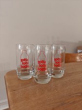 3x Vintage Ravenhead Gotta Lotta Bottle Milk Advertising Half Pint Tumbler Glass