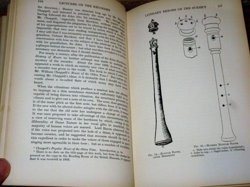 Christopher Welch SIX LECTURES ON THE RECORDER 1911 1st Edition Flute - Imagen 5 de 5