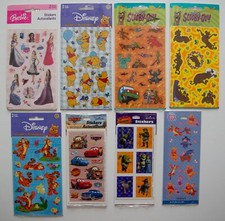 Disney Stickers, Pooh, Tigger, Cars, Scooby Doo Theme, You Pick, some Rare 
