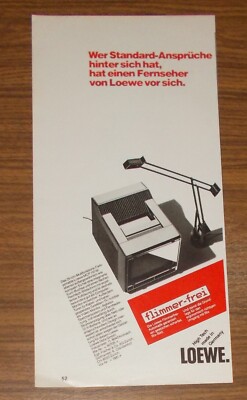 Rare Advertising LOEWE MCP 110 Multifunction Color Portable BTX TV 1985