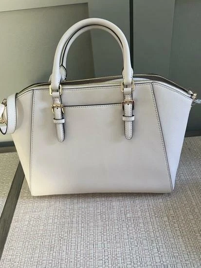 Michael Kors Ciara Large Top Zip Tote Saffiano Leather Pastel Pink