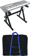 Rockville Z50 Z-Style Pro Keyboard Stand Travel Bag-Adjustable Height Width