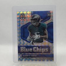 2021 Panini Mosaic Football DeVonta Smith Blue Chips Mosaic Prizm RC