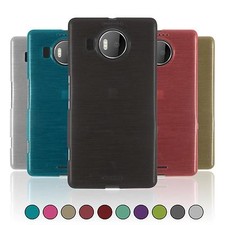 Silikon Hülle für Microsoft Lumia 950 XL  brushed + 2 Schutzfolien