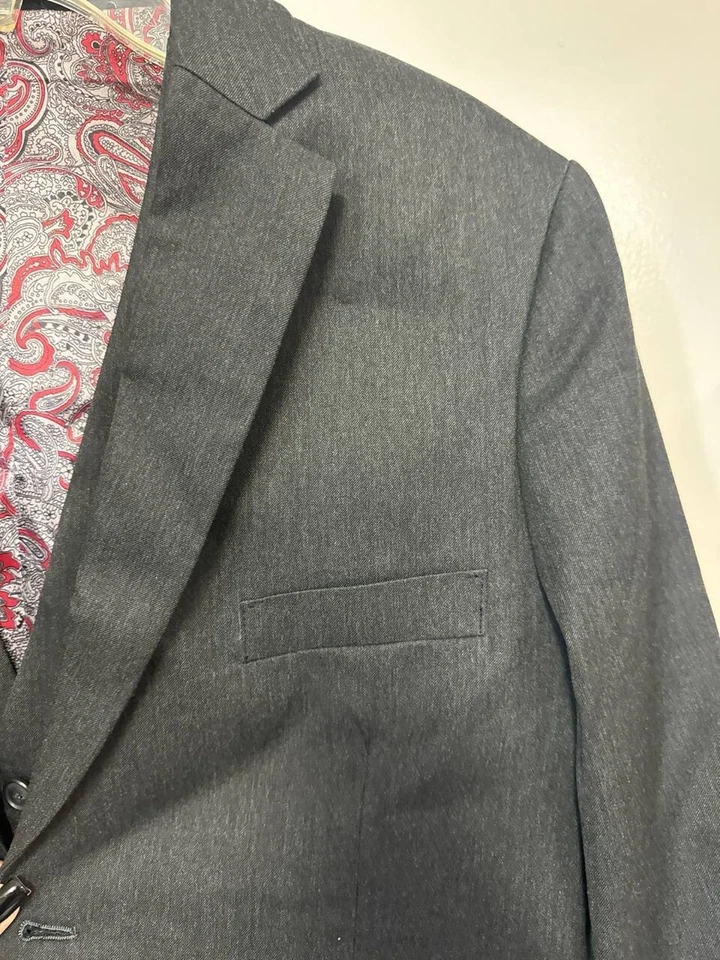 Jaqueta masculina colete calça terno 3 peças - Imagem 3 de 4