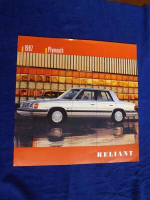 PLYMOUTH RELIANT SALES BROCHURE 1987 K LE WAGON CHRYSLER CANADA CAR ADVERTISING