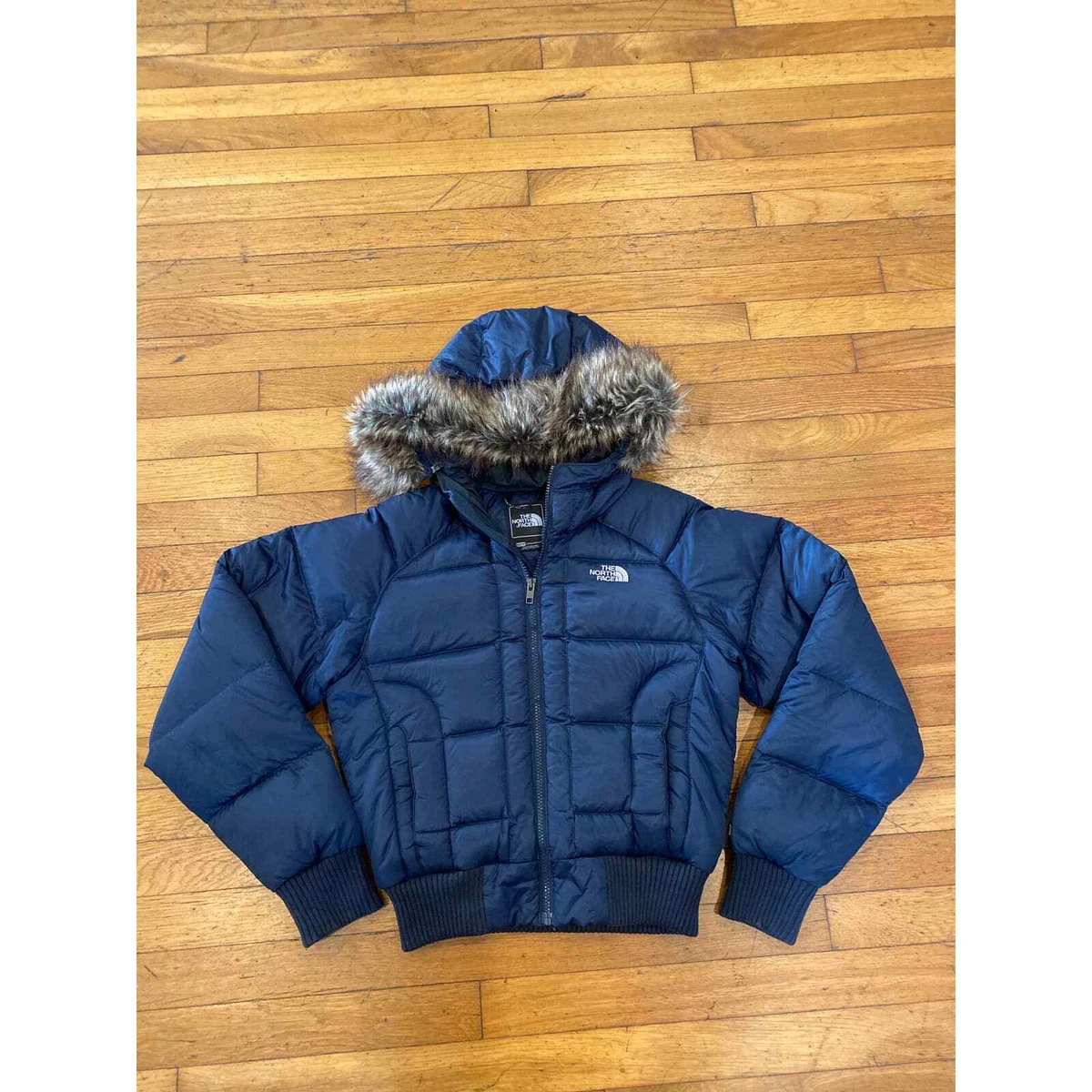 The North Face Gotham Jacket 550 Goose Down Insulated Faux Fur Women s Sz XS