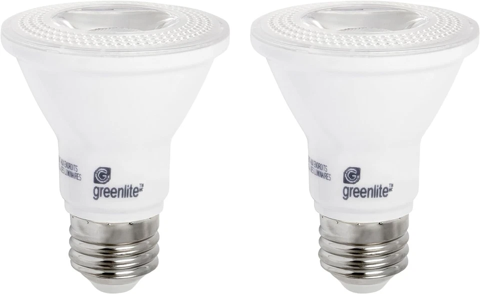 [2X] Greenlite 50W Equivalent LED 7W Dimmable Par20 Floodlight 2-Pack [G2] - Image 2 of 4