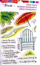 Seaside Chair Beach Clear Acrylic Stamp Set by Stampendous SSC1225 NEW!