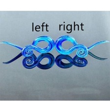 1X Ear Tunnels Spiral Hand Made Glass Taper Ear Plugs Expander Stretcher Earring