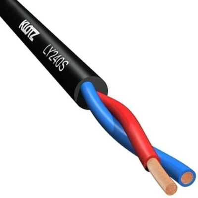 Zuschnitt pro Meter Kabel Klotz LY240 4mm 2-adrig Lautsprecher Twinaxial 11mm Außendurchmesser