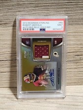 2012 Bowman Sterling Robert Griffin III Auto Relic Gold #d/66 PSA 9 Pop 1 RPA