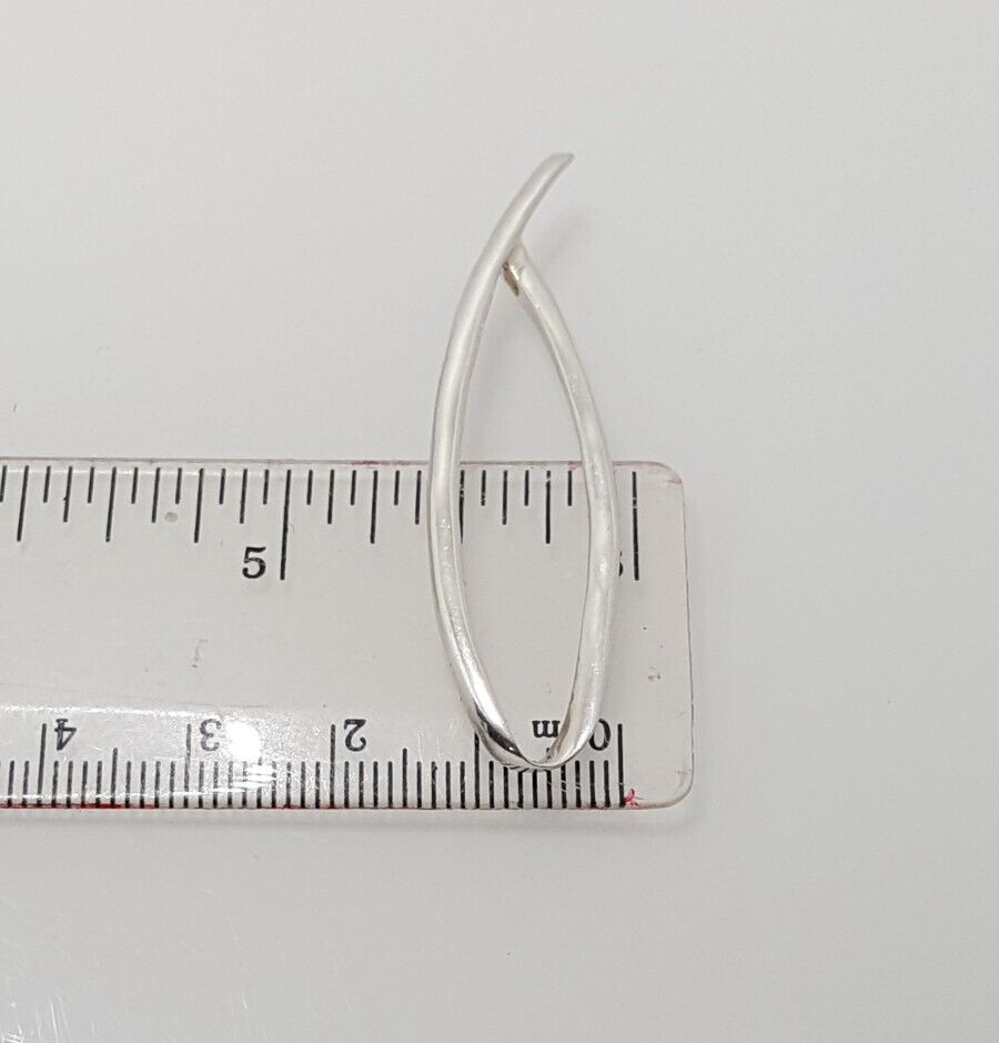 Gorgeous Sparkling Artistic Long Loop Pendant 925… - image 21