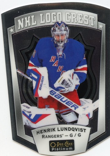 16/17 O-PEE-CHEE OPC PLATINUM NHL LOGO CREST #4 HENRIK LUNDQVIST RANGERS *32036