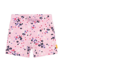 Steiff beach please shorts/sweat shorts, pink floral size 98-104