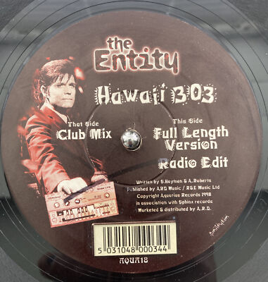 The Entity (2) - Hawaii 303 / Trance, Goa Trance ..UK 1999 12  vinyl record